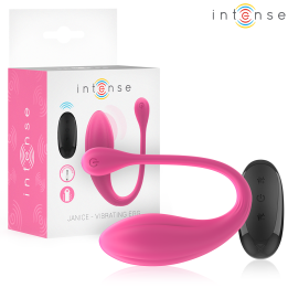 INTENSE - JANICE HUEVO VIBRADOR U DOBLE ESTIMULACIÓN 10 VIBRACIONES ROSA CONTROL REMOTO | VibraZon