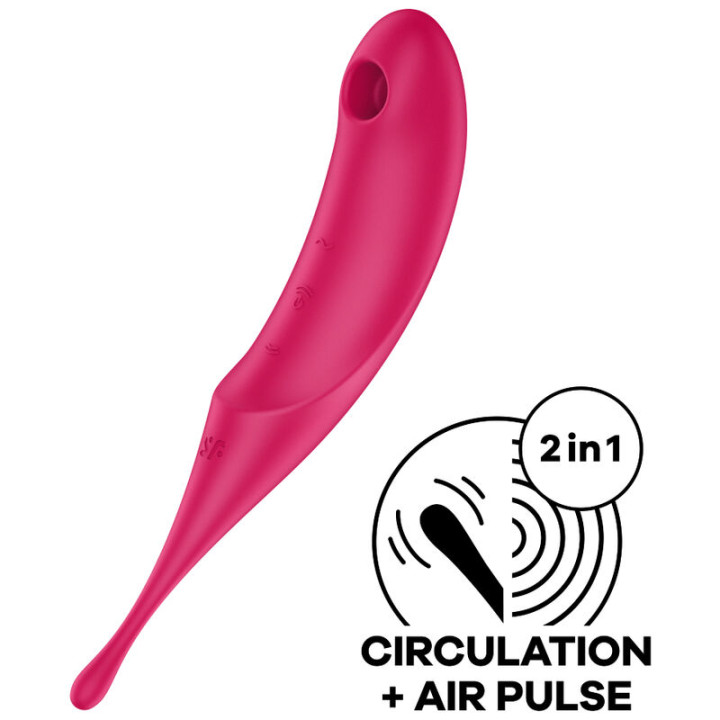 SATISFYER - TWIRLING PRO ESTIMULADOR Y VIBRADOR ROJO | VibraZon