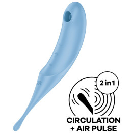 SATISFYER - TWIRLING PRO ESTIMULADOR Y VIBRADOR AZUL | VibraZon