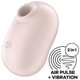 SATISFYER - PRO TO GO 2 ESTIMULADOR Y VIBRADOR DOBLE BEIGE | VibraZon