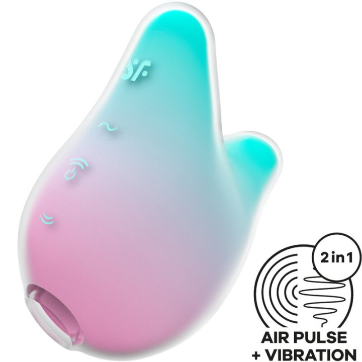 SATISFYER - MERMAID VIBES ESTIMULADOR & VIBRADOR MENTA Y ROSA | VibraZon
