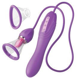 FANTASY FOR HER - ULTIMATE PLEASURE MAX MANGUERA DE SUCCIÓN CON LENGUA ESTIMULADORA MORADO | VibraZon