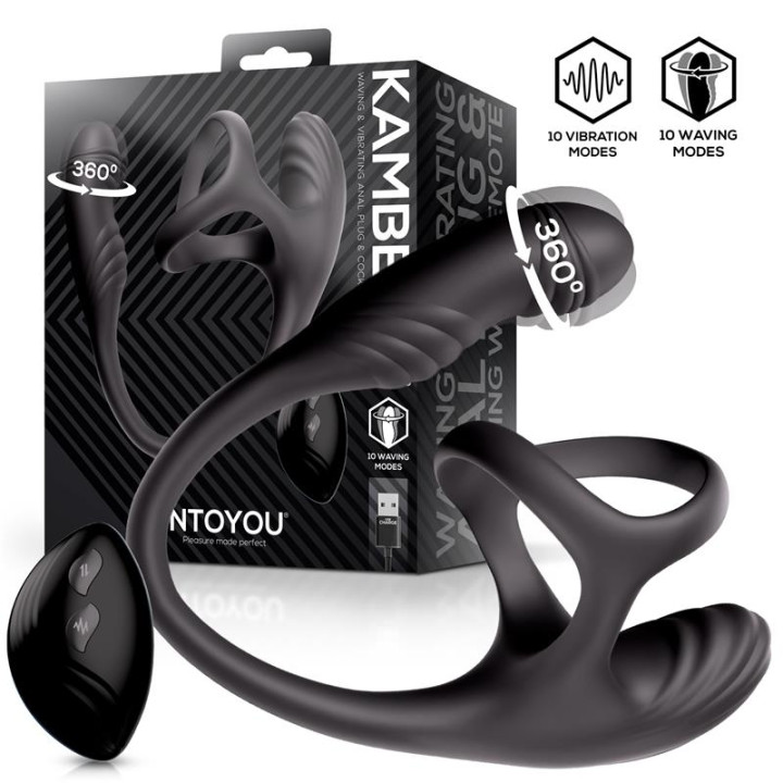 Kamber Plug Anal Vibración y Waving 360º y Estimulador Testículos de Intoyou | VibraZon