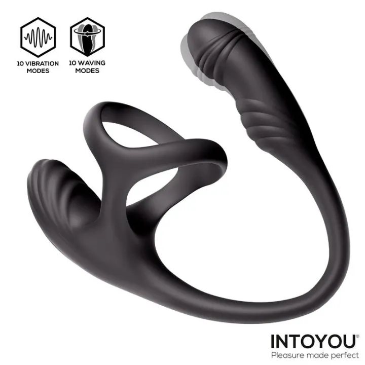 Kamber Plug Anal Vibración y Waving 360º y Estimulador Testículos de Intoyou