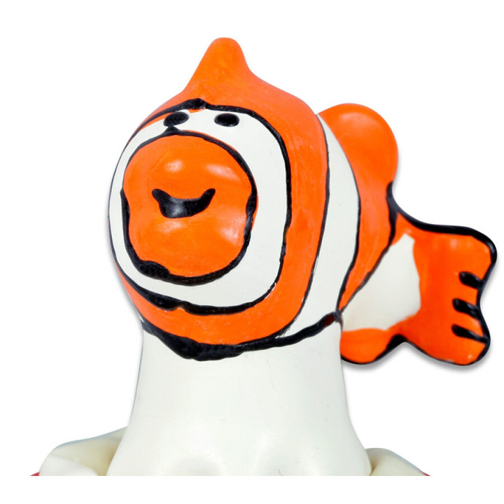 CONDOMERIE - PRESERVATIVO DECORATIVO PINTADO A MANO PESCADO NARANJA | VibraZon