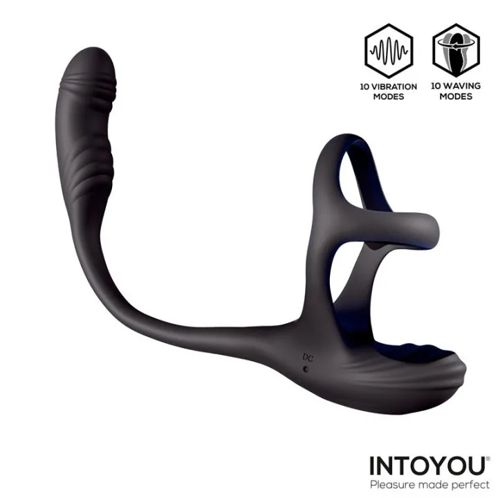 Kamber Plug Anal Vibración y Waving 360º y Estimulador Testículos de Intoyou
