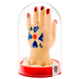 CONDOMERIE - PRESERVATIVO DECORATIVO PINTADO A MANO PALMA DE LA MANO MODELO 1 | VibraZon