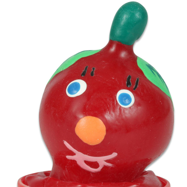 CONDOMERIE - PRESERVATIVO DECORATIVO PINTADO A MANO TOMATE | VibraZon