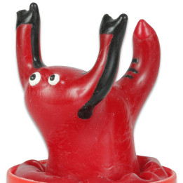 CONDOMERIE - PRESERVATIVO DECORATIVO PINTADO A MANO ESCORPIO ROJO | VibraZon