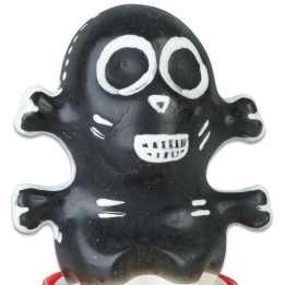 CONDOMERIE - PRESERVATIVO DECORATIVO PINTADO A MANO CALAVERA NEGRA MODELO 1 | VibraZon