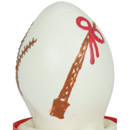 CONDOMERIE - PRESERVATIVO DECORATIVO PINTADO A MANO HUEVO DE PASCUA BLANCO | VibraZon