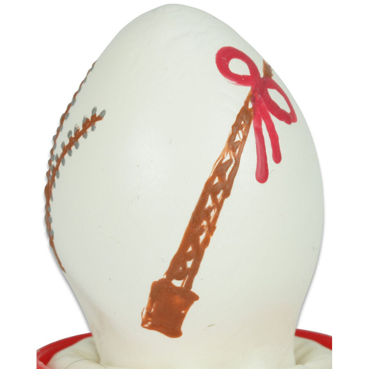 CONDOMERIE - PRESERVATIVO DECORATIVO PINTADO A MANO HUEVO DE PASCUA BLANCO | VibraZon