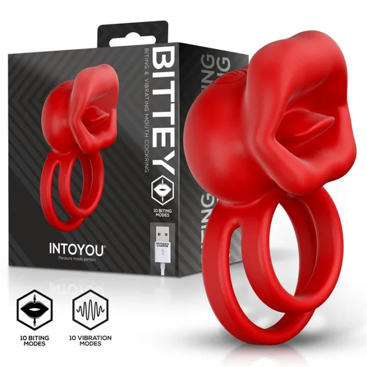 Bittey Anillo Vibrador con Biting - Mordisqueo de Intoyou