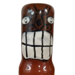 CONDOMERIE - PRESERVATIVO DECORATIVO PINTADO A MANO TOTEM TIKI-FRIKI-02 | VibraZon