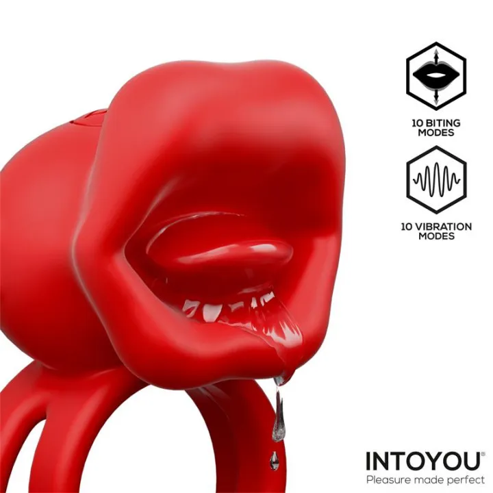 Bittey Anillo Vibrador con Biting - Mordisqueo de Intoyou