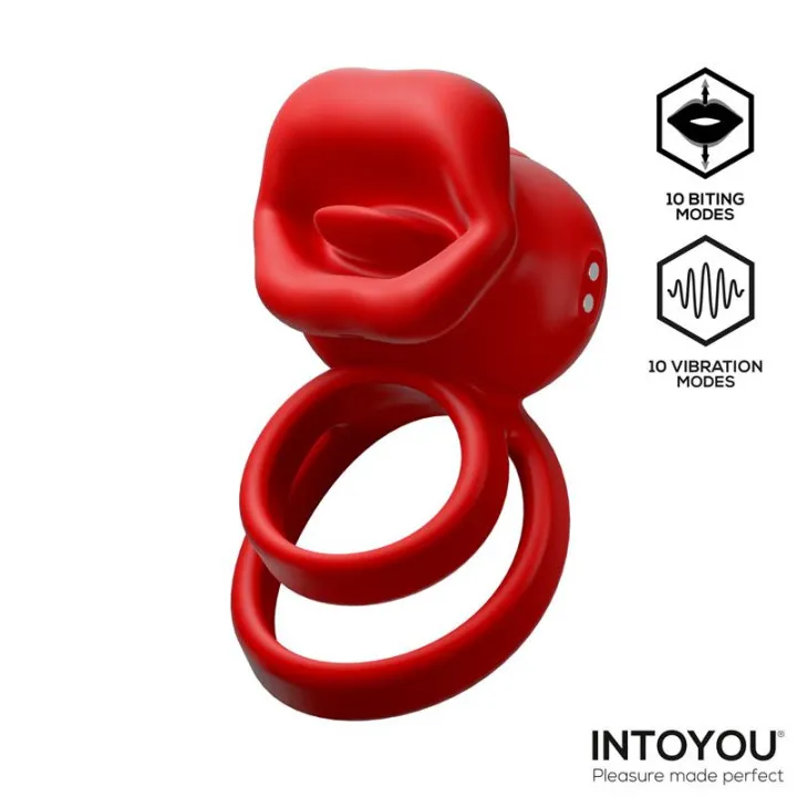 Bittey Anillo Vibrador con Biting - Mordisqueo de Intoyou