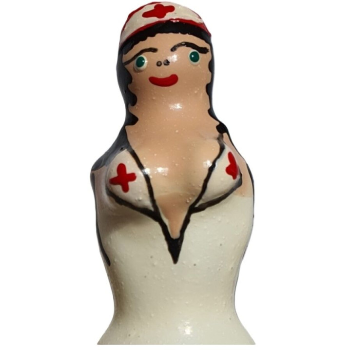 CONDOMERIE - PRESERVATIVO DECORATIVO PINTADO A MANO ENFERMERA RUBIA | VibraZon
