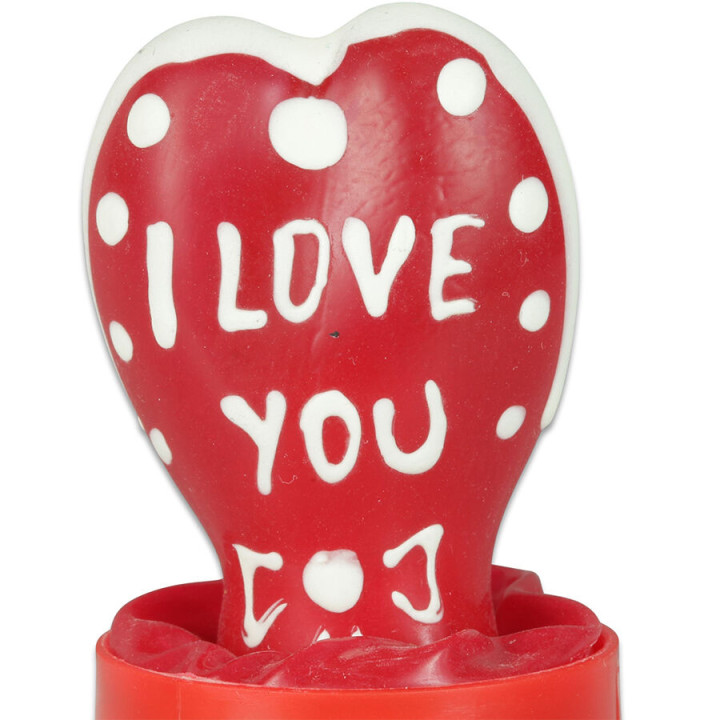 CONDOMERIE - PRESERVATIVO DECORATIVO PINTADO A MANO CORAZÓN - TE AMO MODELO 2 | VibraZon