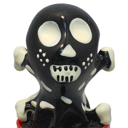 CONDOMERIE - PRESERVATIVO DECORATIVO PINTADO A MANO CALAVERA NEGRA MODELO 2 | VibraZon