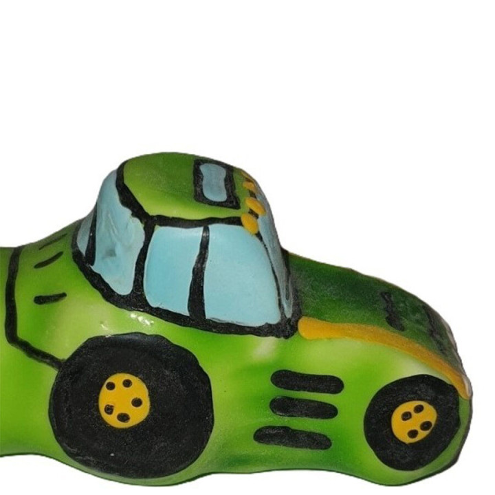 CONDOMERIE - PRESERVATIVO DECORATIVO PINTADO A MANO VERDE TRACTOR XL | VibraZon