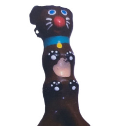CONDOMERIE - PRESERVATIVO DECORATIVO PINTADO A MANO PERRO SALCHICHA MARRÓN XL | VibraZon