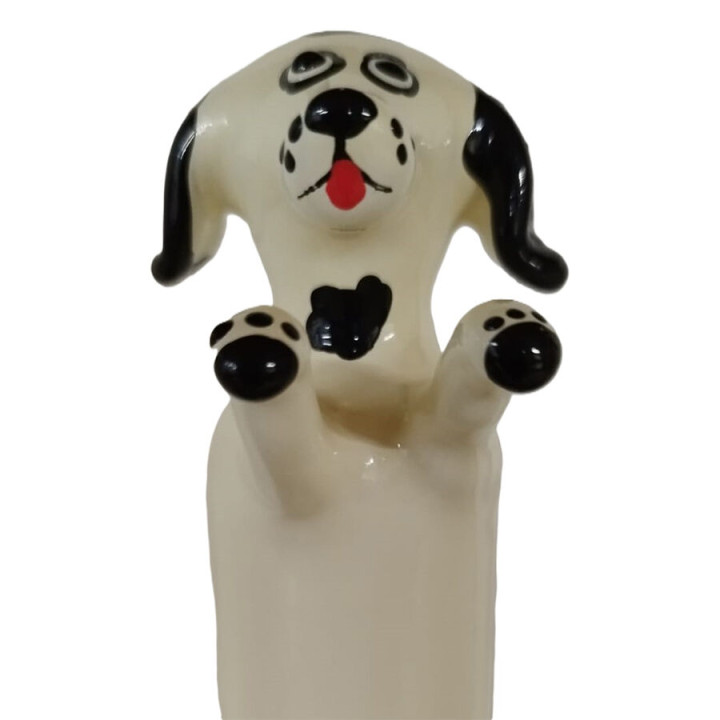 CONDOMERIE - PRESERVATIVO DECORATIVO PINTADO A MANO PERRO BLANCO FELIZ XL | VibraZon