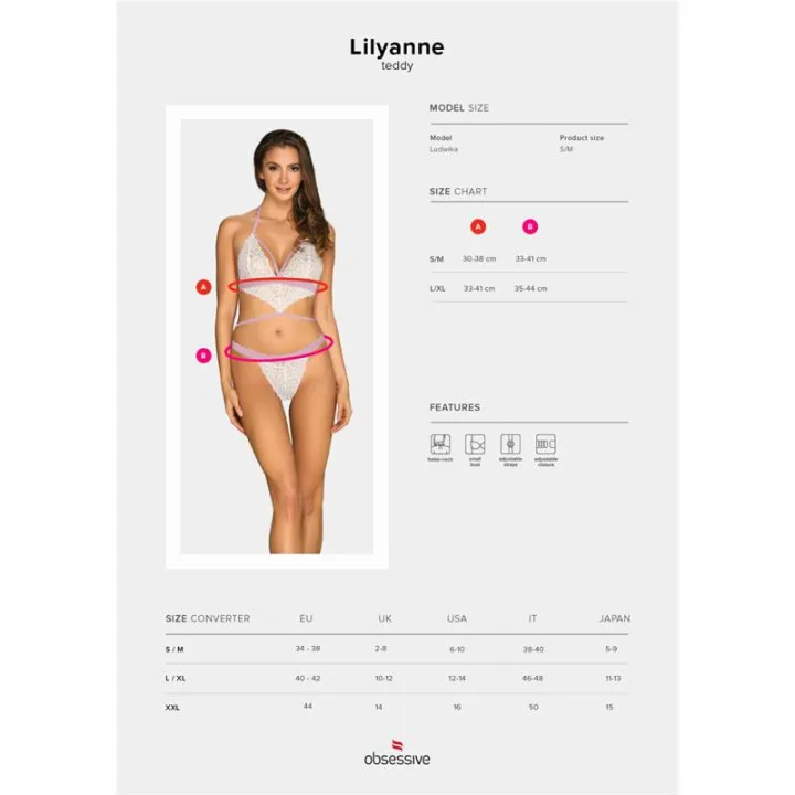 Lilyanne Teddy Blanco de Obsessive