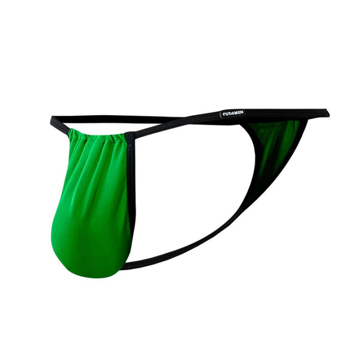 C4MSPX04 Tanga Fluo Pouch Verde de Cut4Men | VibraZon