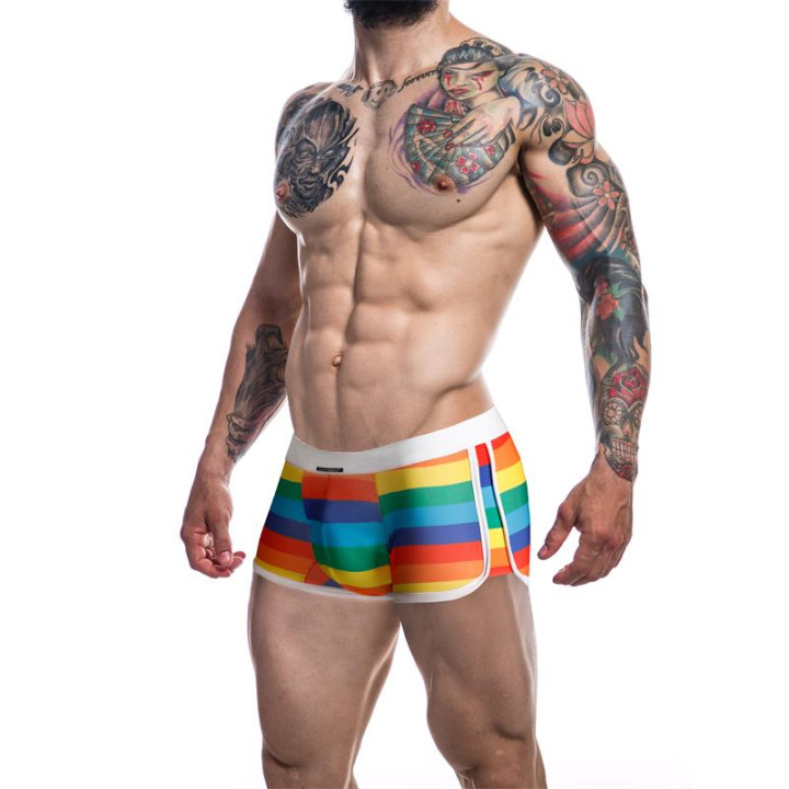 C4M06 Athletic Trunk Arcoiri Rainbow de Cut4Men | VibraZon