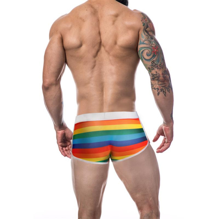 C4M06 Athletic Trunk Arcoiri Rainbow de Cut4Men | VibraZon