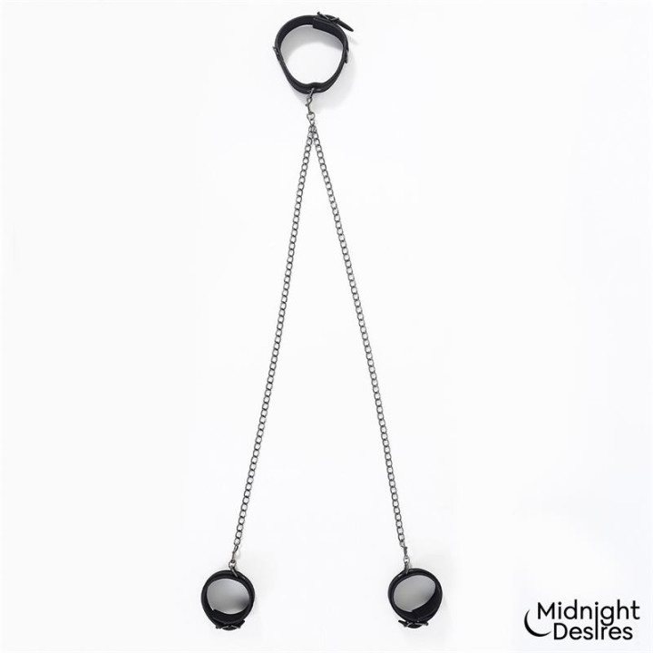 Collar con Esposas para Tobillos con Cadena de Midnight Desires | VibraZon