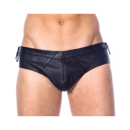 Slips de Cuero Ajustable Color Negro de Bondage Play | VibraZon