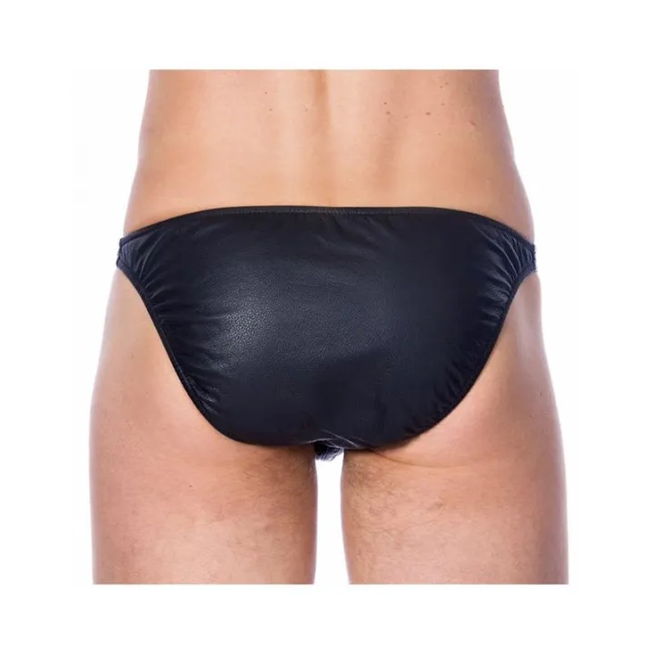 Slips de Cuero Color NEgro de Bondage Play