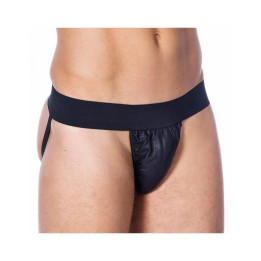 Slip de Cuero Color Negro de Bondage Play | VibraZon