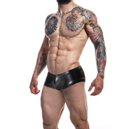 C4M10 Boxers Tipo Shorts Leatherette Negro de Cut4Men | VibraZon