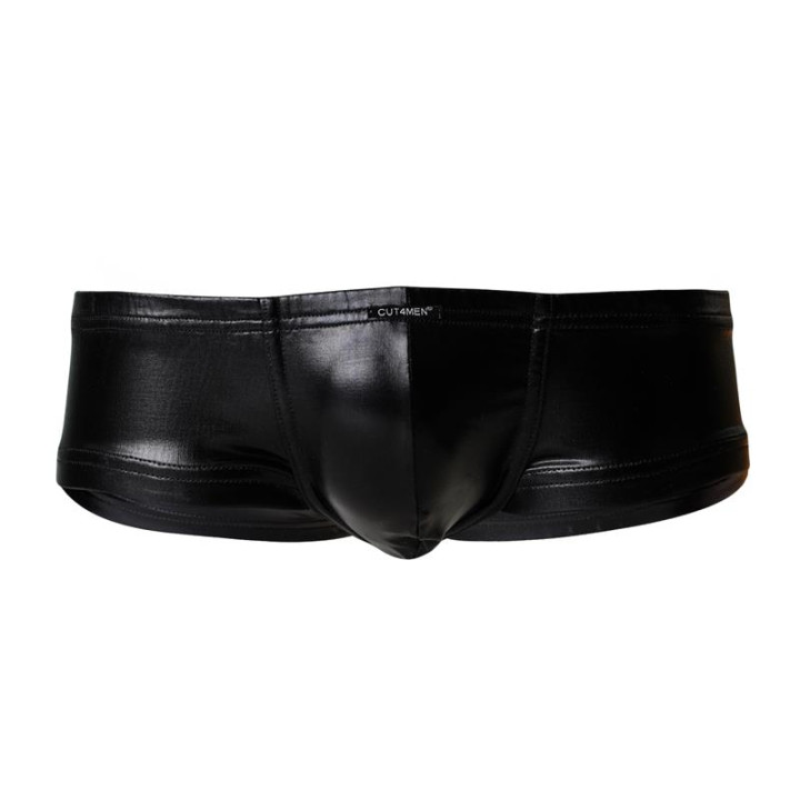 C4M10 Boxers Tipo Shorts Leatherette Negro de Cut4Men | VibraZon