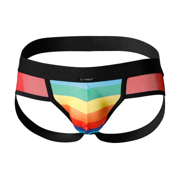C4M13 Suspensorio Jockstrap Arcoiris Rainbow de Cut4Men | VibraZon