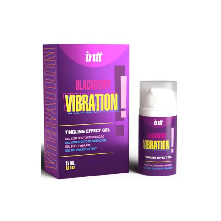 Gel Vibrador Líquido Sabor Mora 15 ml de Intt