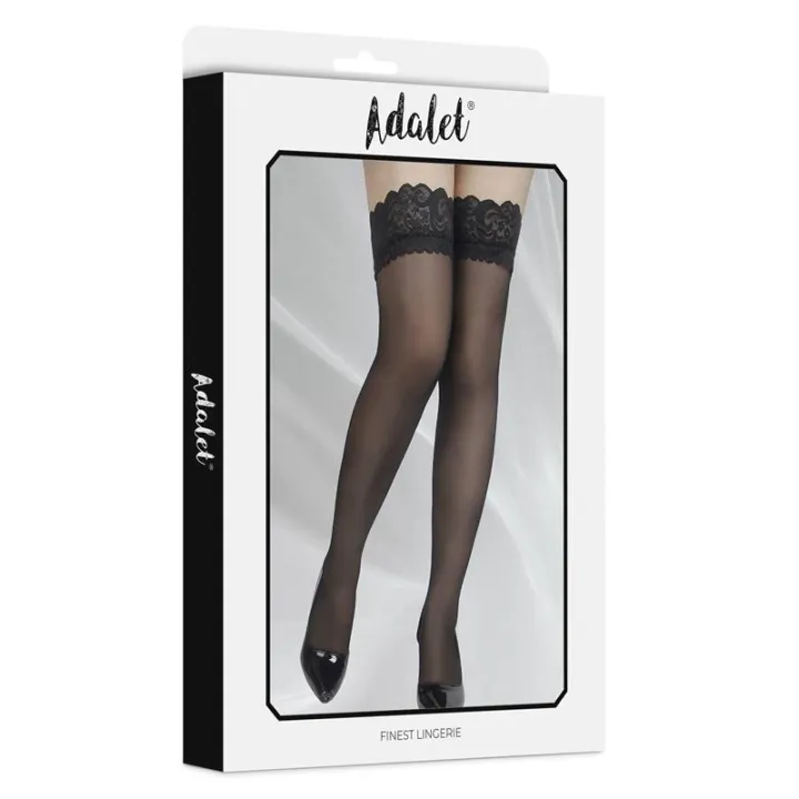 Posy Medias con Tiras de Silicona Negras Talla Única