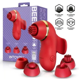 Beeny Estimulador con 4 Cabezales, Succión, Tapping, Tickling y Licking de Intoyou