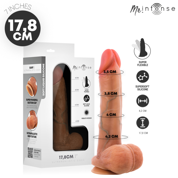 MR INTENSE - GARY S DILDO SILICONA 17.8 CM -Ø- 4.2 CM | VibraZon