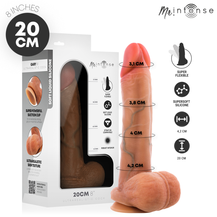 MR INTENSE - GARY M DILDO SILICONA 20 CM -Ø- 4.2 CM | VibraZon