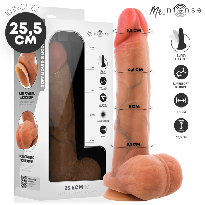 MR INTENSE - GARY XL DILDO SILICONA 25.5 CM -Ø- 5.1 CM | VibraZon