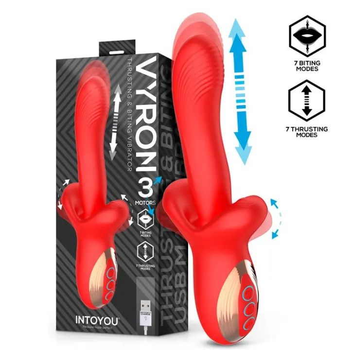Vyron Vibrador con Thrusting y Biting (Mordisqueo) de Intoyou