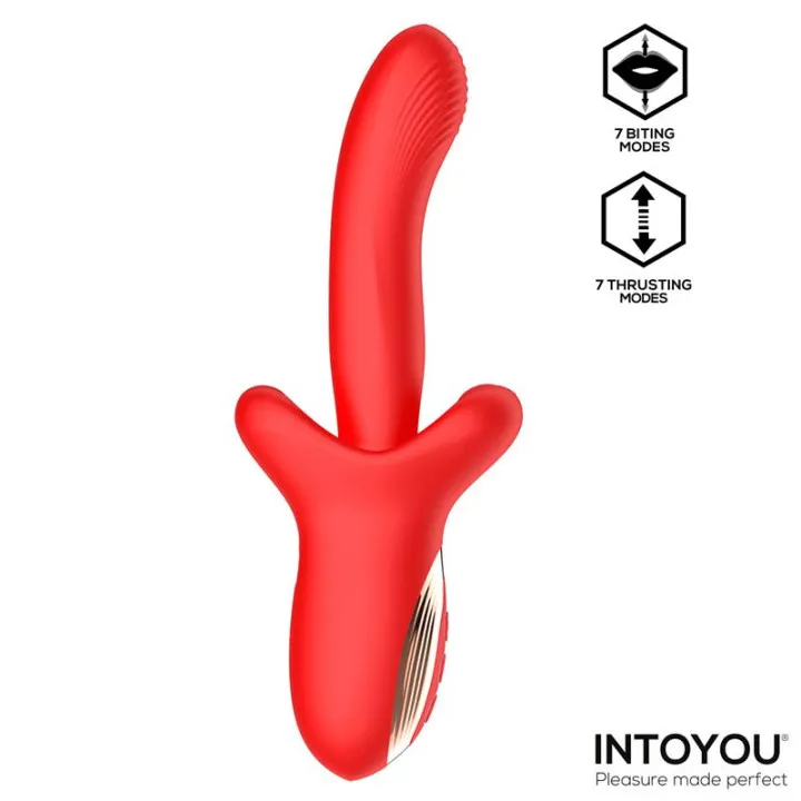 Vyron Vibrador con Thrusting y Biting (Mordisqueo) de Intoyou