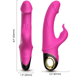 ARMONY - METEROR DILDO VIBRADOR RABBIT ROTADOR FUCSIA | VibraZon