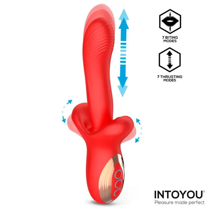 Vyron Vibrador con Thrusting y Biting (Mordisqueo) de Intoyou