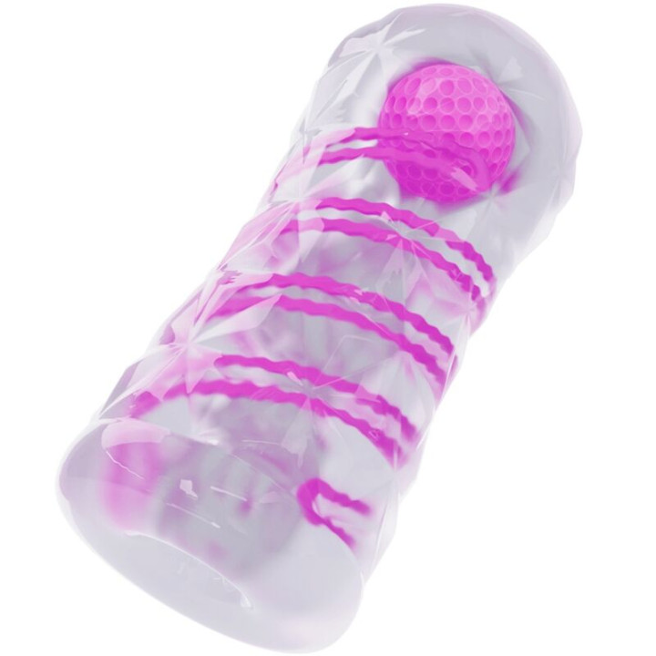 PRETTY LOVE - MASTURBADOR MASCULINO FANTASY ESPIRAL INTERNA Y BOLAS TRANSPARENTE | VibraZon