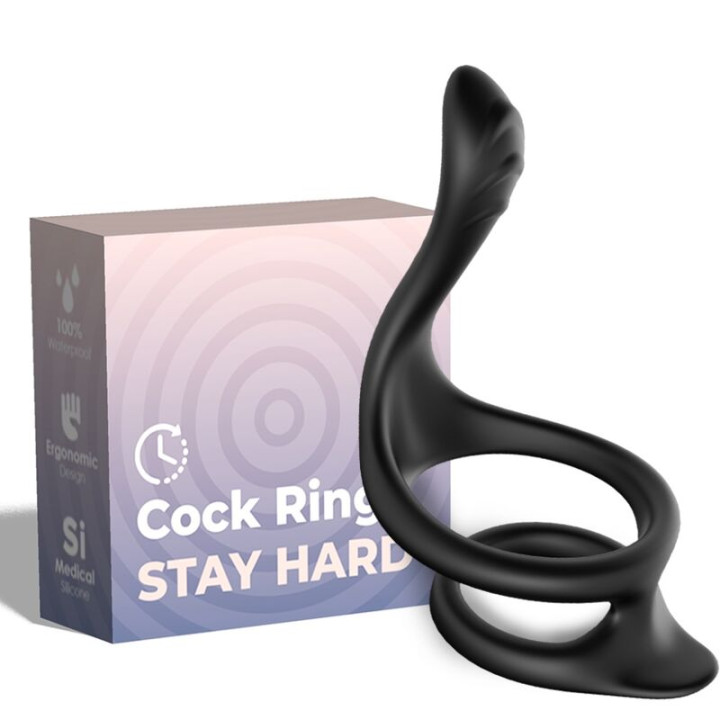ARMONY - TAIL ANILLO DOBLE ANAL NEGRO | VibraZon