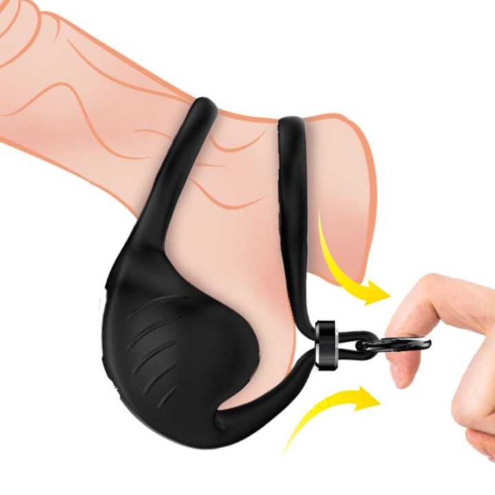ARMONY - MANTA ANILLO VIBRADOR TESTÍCULOS NEGRO | VibraZon